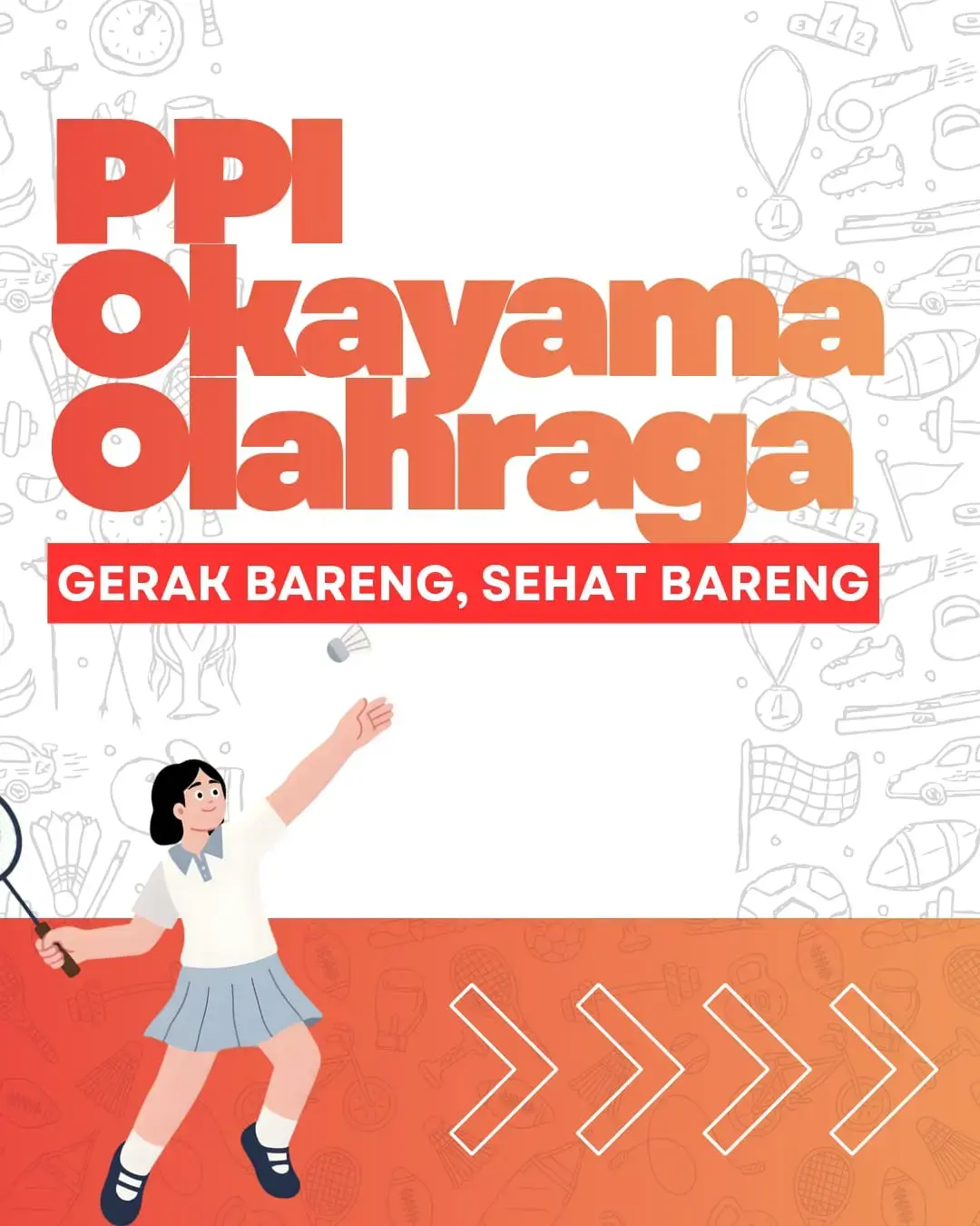 Poster kegiatan olahraga PPI Okayama
